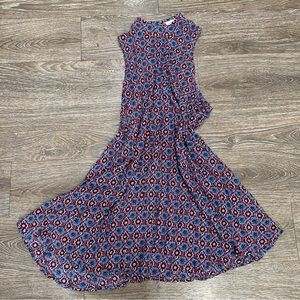 Cotton candy la blue and red paisley dress